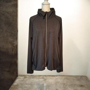 Women's  ALL IN MOTION Gray Mock Zip Up Jacket  w/ Thumb Holes